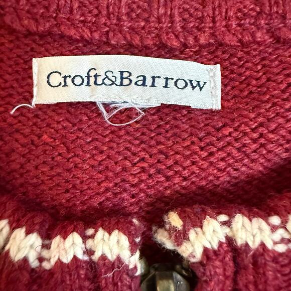 Croft & Barrow Cardigan Zip Sweater GrannyCore Knit Birdhouse XL Womens Winter - Picture 3 of 10